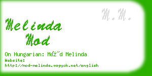 melinda mod business card